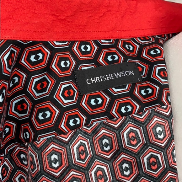 Chris Hewson Red Button Down Shirt - Picture 8 of 8